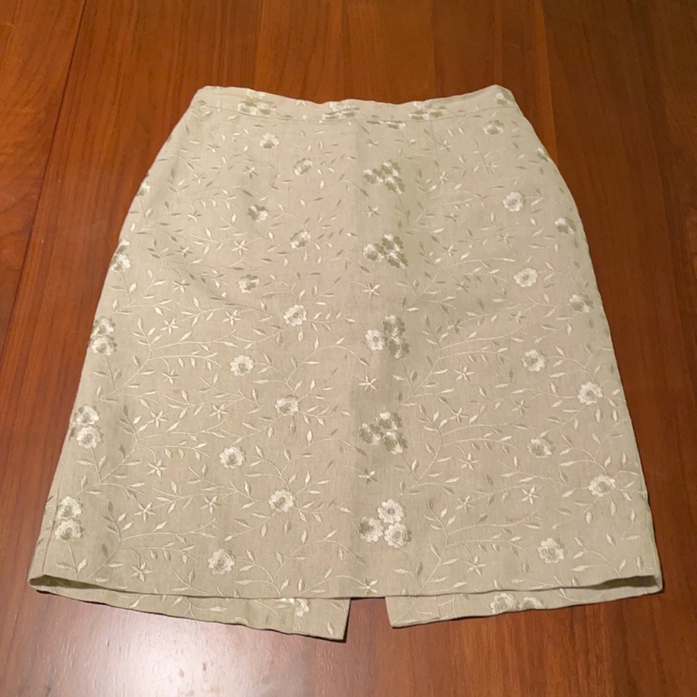 Talbots Embroidered Skirt